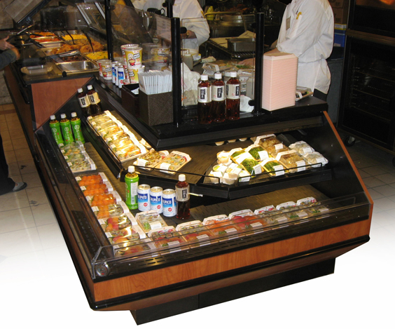 Refrigerated Sandwich/Sushi/Pizza Corner Prep Case